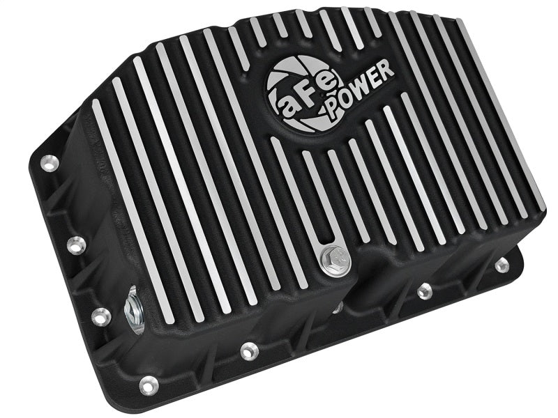 aFe - AFE Pro Series Engine Oil Pan Black w/Machined Fins; 11-16 Ford Powerstroke V8-6.7L (td) - 46-70322 - MST Motorsports