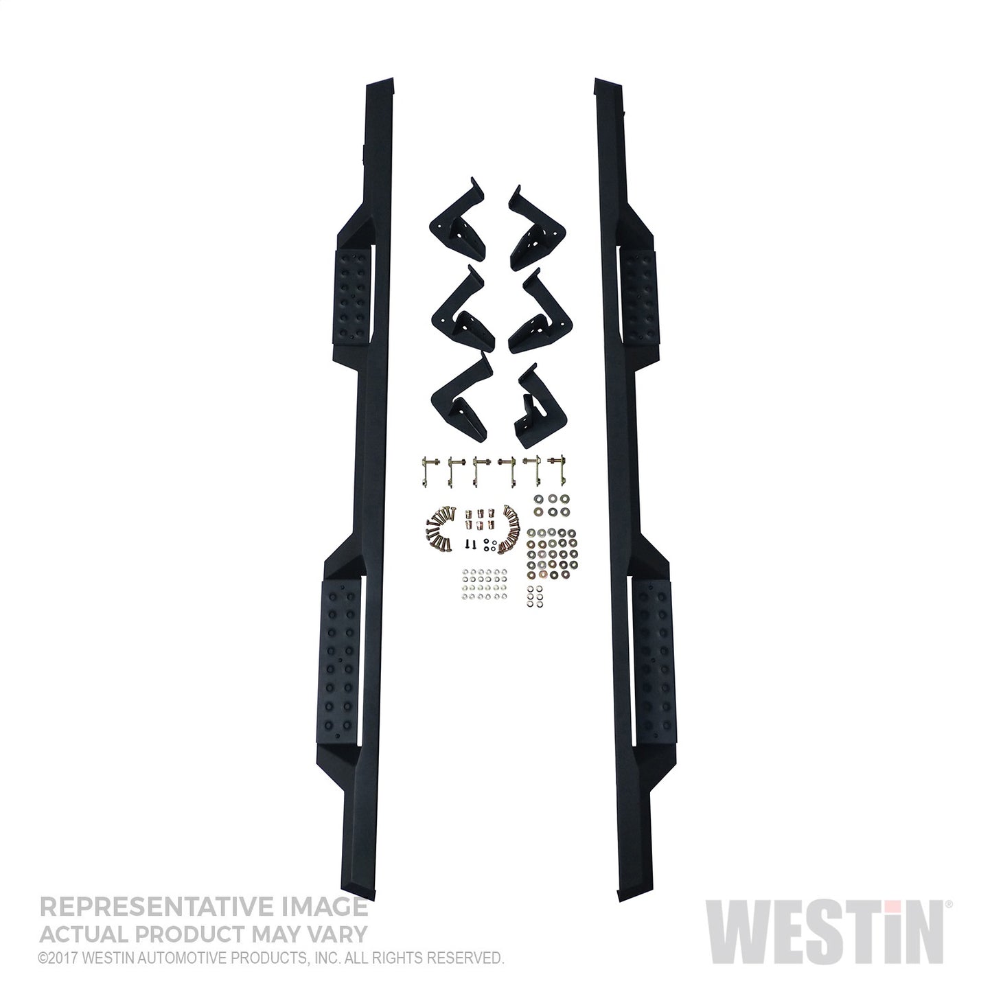 Westin - HDX Drop Nerf Step Bars; Textured Black Powder Coated Steel; Mount Kit Included; - 56-13835 - MST Motorsports