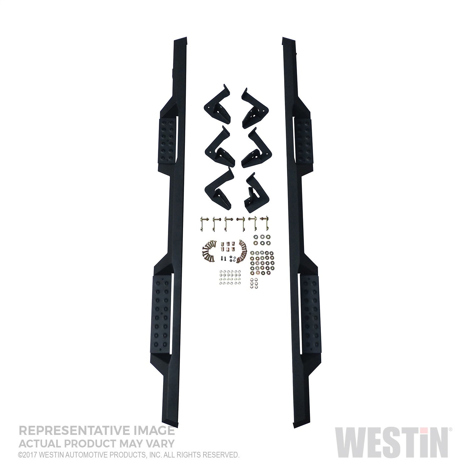 Westin - HDX Drop Nerf Step Bars; Textured Black Powder Coated Steel; Mount Kit Included; - 56-13835 - MST Motorsports