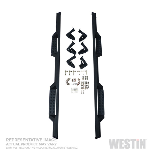 Westin - HDX Drop Nerf Step Bars; Textured Black Powder Coated Steel; Mount Kit Included; - 56-13835 - MST Motorsports