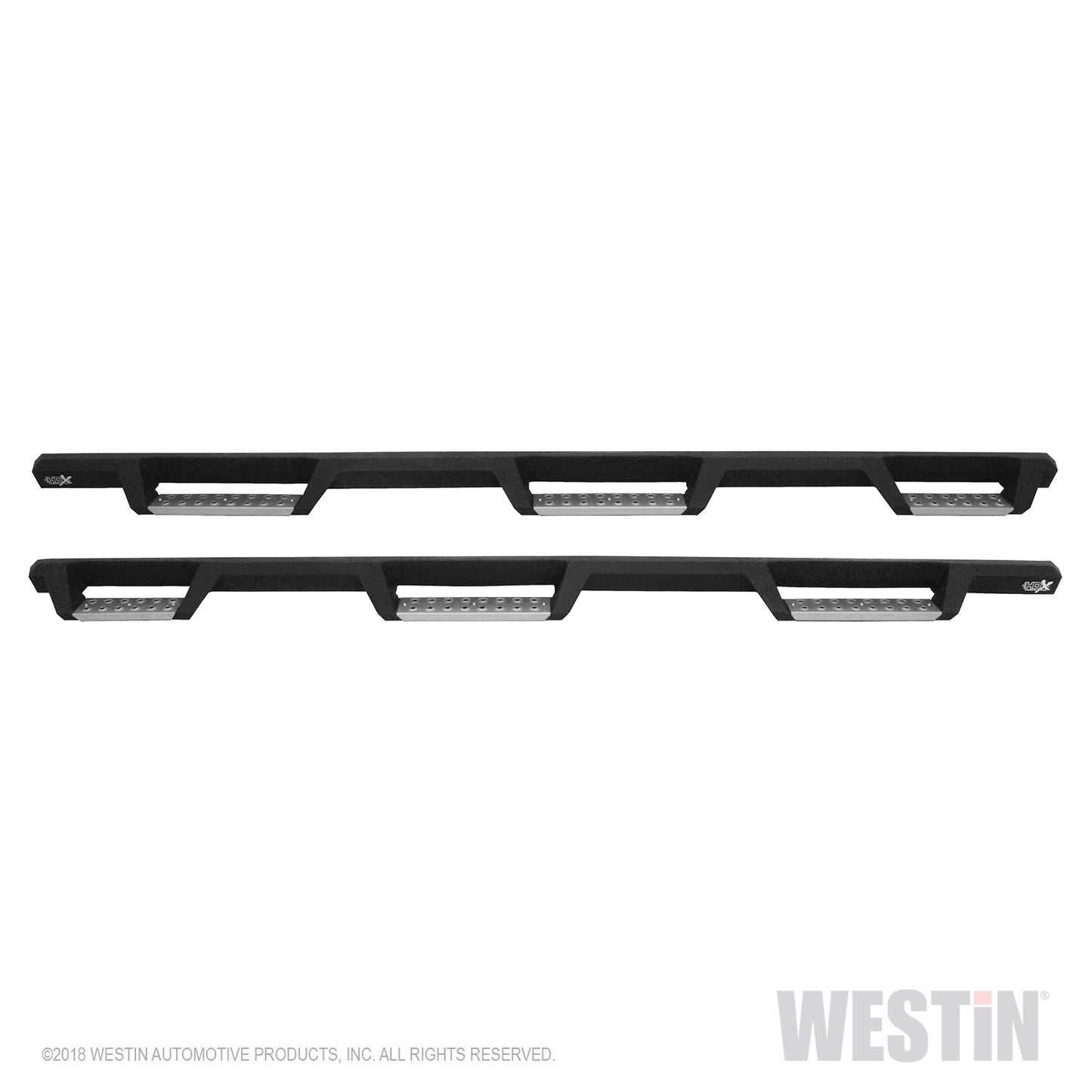 Westin - HDX Stainless Drop Wheel To Wheel Nerf Step Bars; Textured Black; - 56-5340252 - MST Motorsports