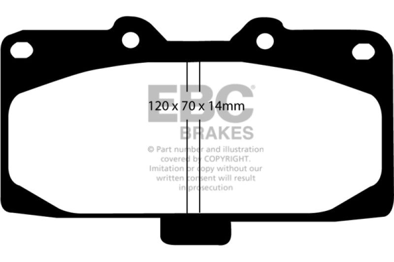 EBC Brakes - High friction front sport and race pad where longevity and performance is a must - DP51200NDX - MST Motorsports