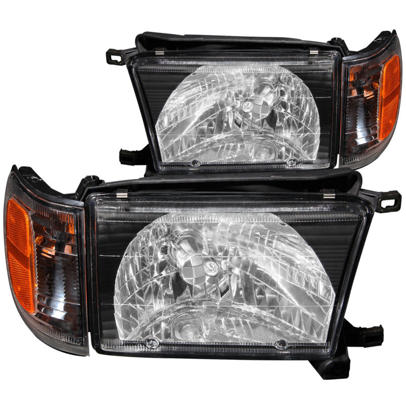 ANZO - Crystal Headlight Set; Clear Lens; Black Housing; Pair; - 111077 - MST Motorsports