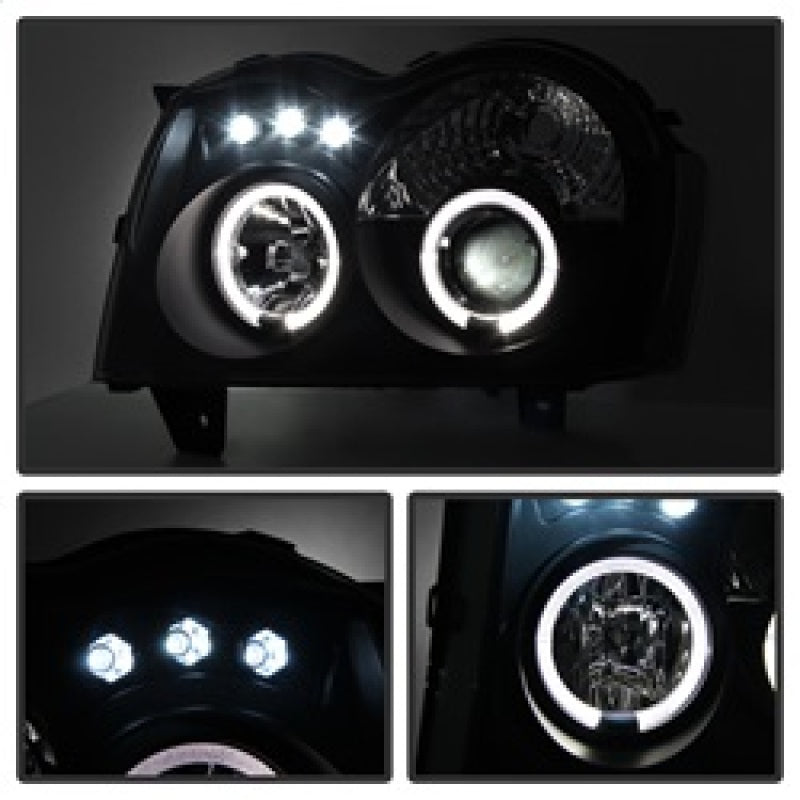 Spyder Auto - Projector Headlights - LED Halo - LED - Black Smoke - High H1 - 5078551 - MST Motorsports