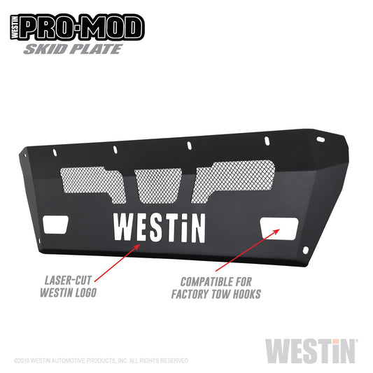 Westin - Pro-Mod Skid Plate; Textured Black; E-coated Steel; - 58-71165 - MST Motorsports