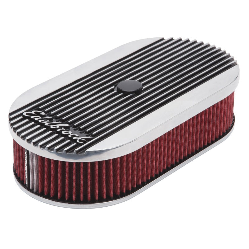 Edelbrock - Edelbrock Air Cleaner Elite II Oval Single 4-Bbl Carb 2 5In Red Element Polished - 4273 - MST Motorsports