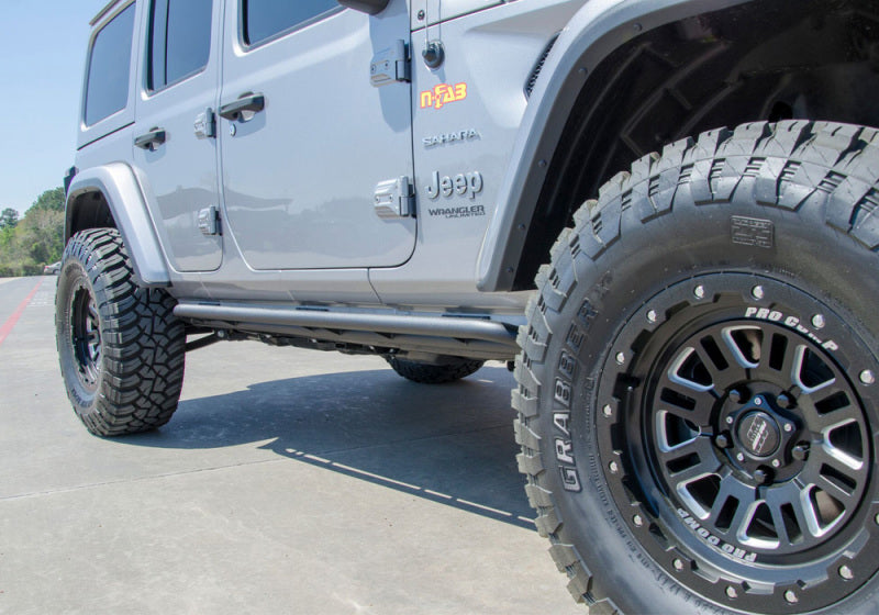 N-Fab - N-Fab RKR Rails 2019 Jeep Wrangler JT 4DR Truck Full Length - Tex. Black - 1.75in - J194TRKR - MST Motorsports