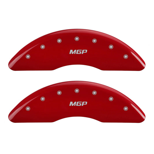 MGP - MGP 4 Caliper Covers Engraved Front & Rear MGP Red finish silver ch - 16230SMGPRD - MST Motorsports