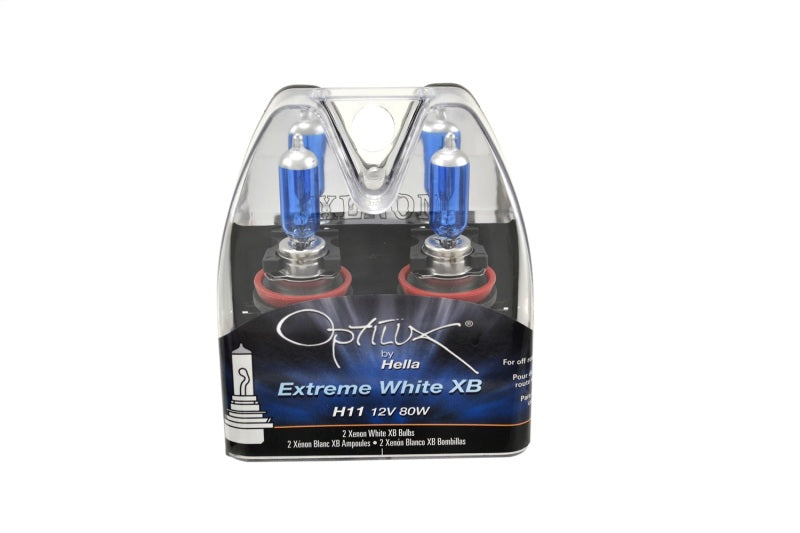 Hella - Hella Optilux XB Extreme Type H11 12V 80W Blue Bulbs - Pair - H71071032 - MST Motorsports