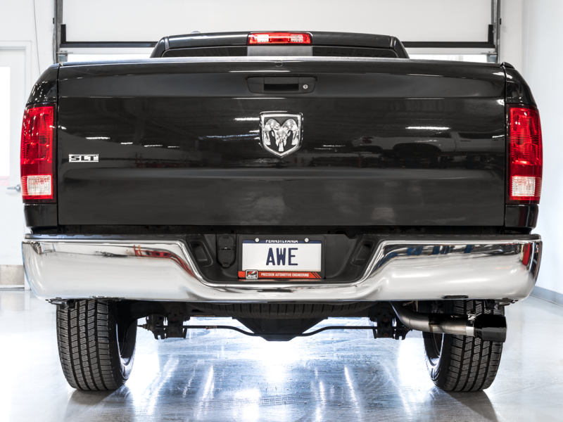 AWE Tuning - AWE Tuning 09-18 RAM 1500 5.7L (w/Cutouts) 0FG Dual Rear Exit Cat-Back Exhaust - Chrome Silver Tips - 3015-32002 - MST Motorsports