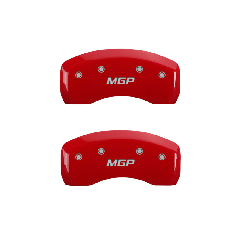 MGP - MGP 4 Caliper Covers Engraved Front & Rear MGP Red finish silver ch - 54008SMGPRD - MST Motorsports