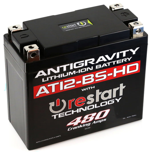 Antigravity Batteries - Antigravity YT12-BS High Power Lithium Battery w/Re-Start - AG-AT12BS-HD-RS - MST Motorsports