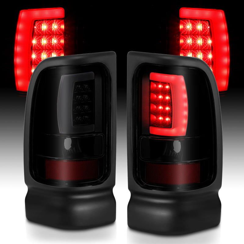 ANZO - Tail Light Assembly; LED; Black Housing; Smoke Lens; Pair - 311340 - MST Motorsports