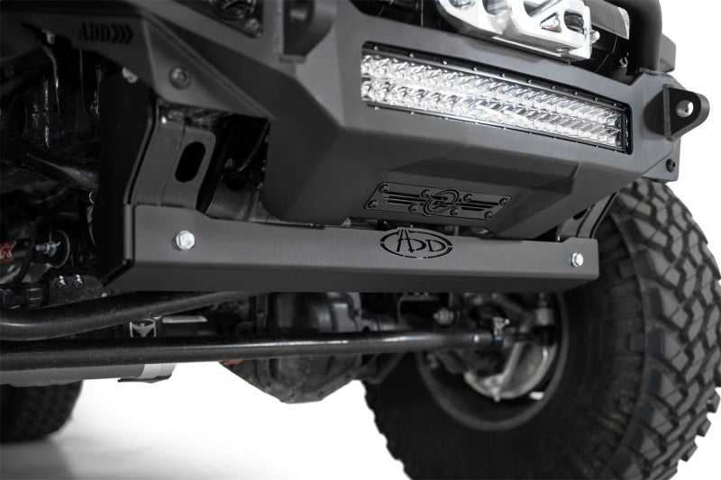 Addictive Desert Designs - Jeep JL /JT Aluminum Sway Bar Skid Plate in Hammer Black - AC96100801NA - MST Motorsports