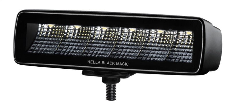 Hella - Hella Universal Black Magic 6 L.E.D. Mini Light Bar - Flood Beam - 358176201 - MST Motorsports