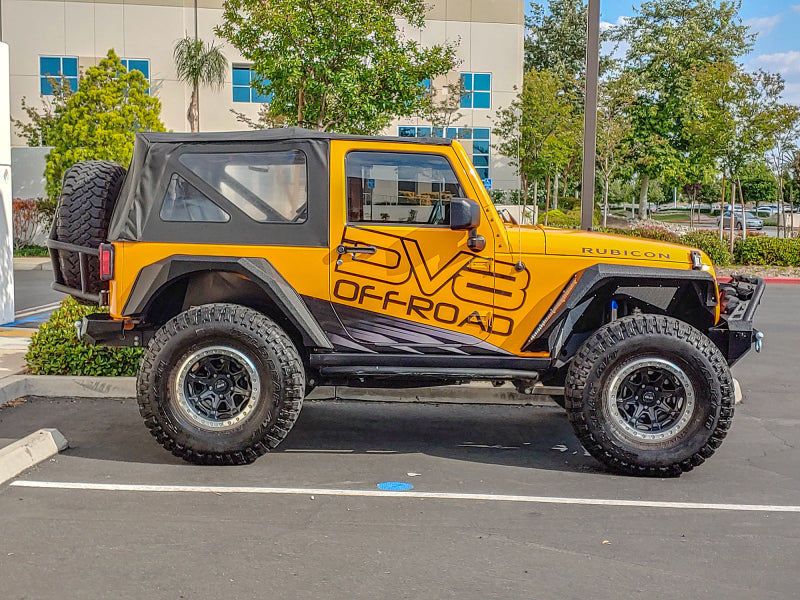 DV8 Offroad - 07-18 Jeep JK Fender Flares; Armor; Front & Rear - FENDB-09 - MST Motorsports