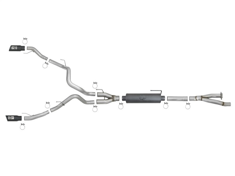 aFe - aFe MACH Force-Xp 3in to 3-1/2in 304 SS Cat-Back Exhaust w/Black Tip 17-18 Ford F-150 Raptor V6 3.5L - 49-33094-B - MST Motorsports