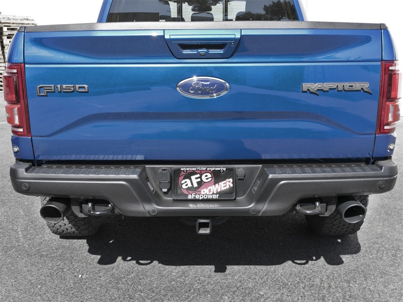 aFe - aFe MACH Force-Xp 3in to 3-1/2in 304 SS Cat-Back Exhaust w/Black Tip 17-18 Ford F-150 Raptor V6 3.5L - 49-33094-B - MST Motorsports