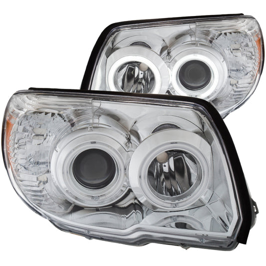 ANZO - Projector Headlight Set; Clear Lens; Chrome Housing; Pair; w/U-Bar; - 111321 - MST Motorsports