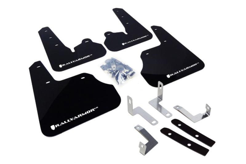 Rally Armor - Black Mud Flap/White Logo - MF22-UR-BLK/WH - MST Motorsports