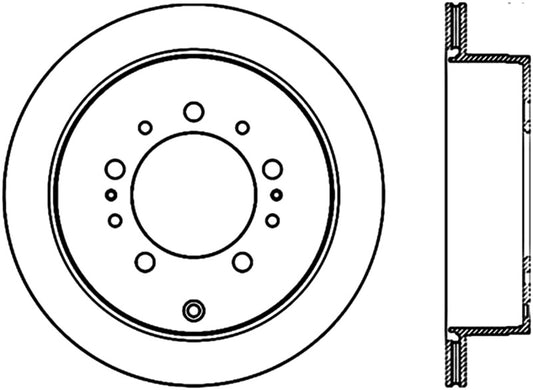 Stoptech - StopTech Sport Slot 08-13 Lexus LX450/470/570 / 07-12 Toyota Tundra Slotted Right Rear CRYO Rotor - 126.44157CSR - MST Motorsports