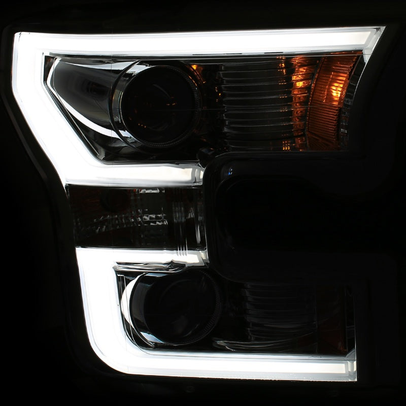 ANZO - Projector Headlights w/ Plank Style Switchback Chrome w/ Amber - 111358 - MST Motorsports