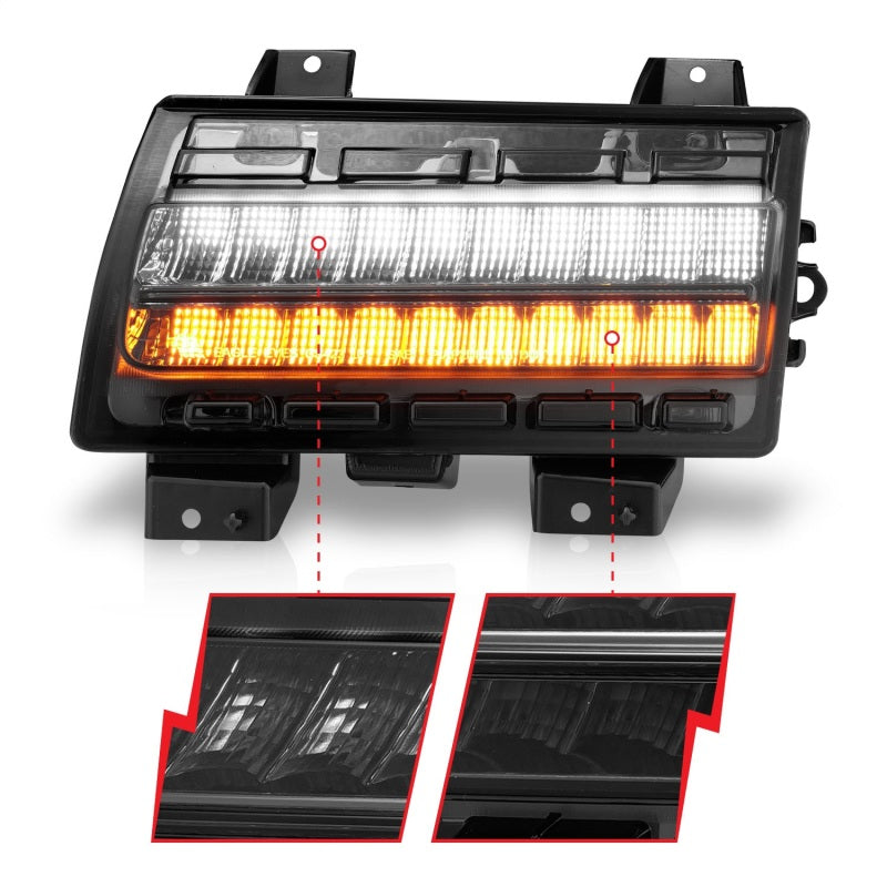 ANZO - Turn Signal Light Assembly; Chrome Housing; Smoke Lens; Sequential Signal; Pair; - 511088 - MST Motorsports