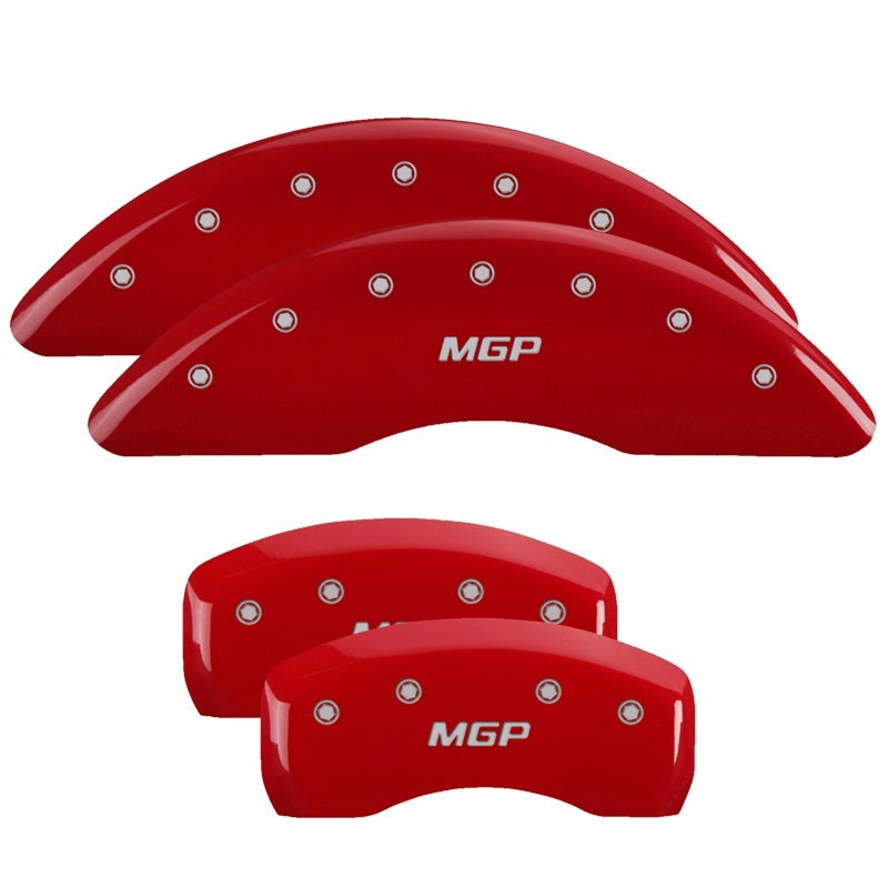 MGP - MGP 4 Caliper Covers Engraved Front & Rear MGP Red finish silver ch - 16230SMGPRD - MST Motorsports