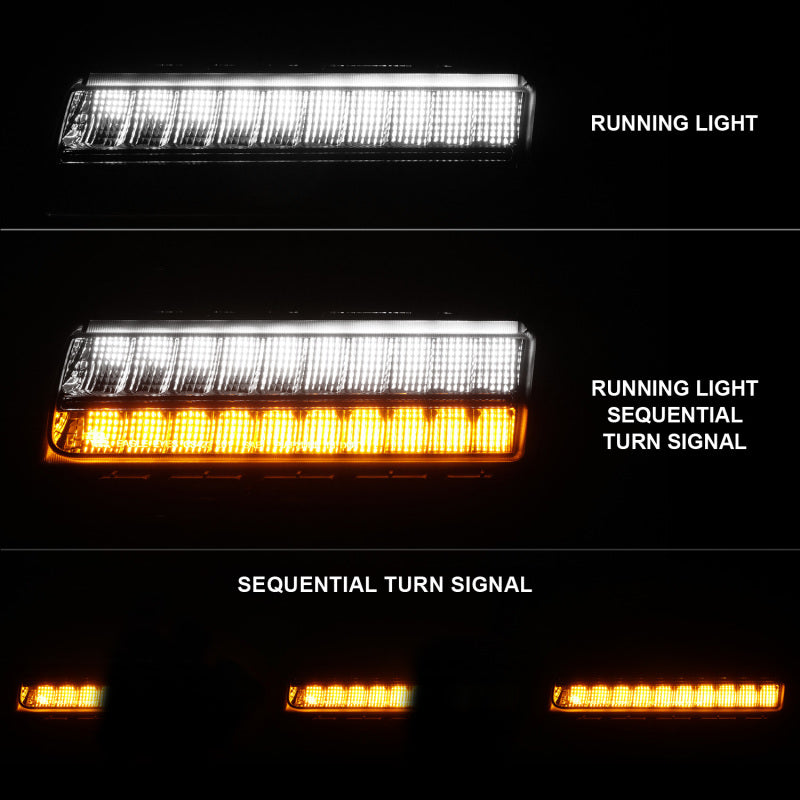 ANZO - Turn Signal Light Assembly; Chrome Housing; Smoke Lens; Sequential Signal; Pair; - 511088 - MST Motorsports