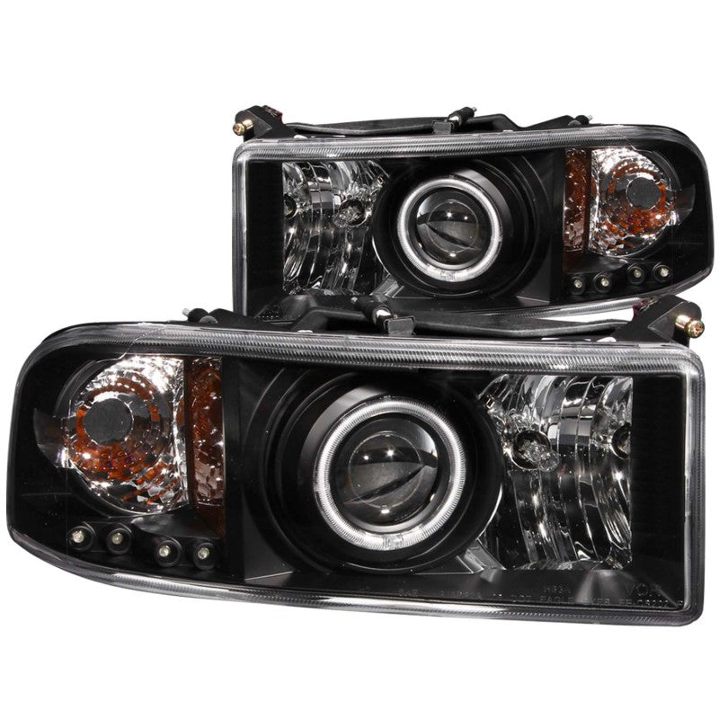 ANZO - Projector Headlight Set w/Halo; Clear Lens; Black Housing; Pair; CCFL; - 111065 - MST Motorsports