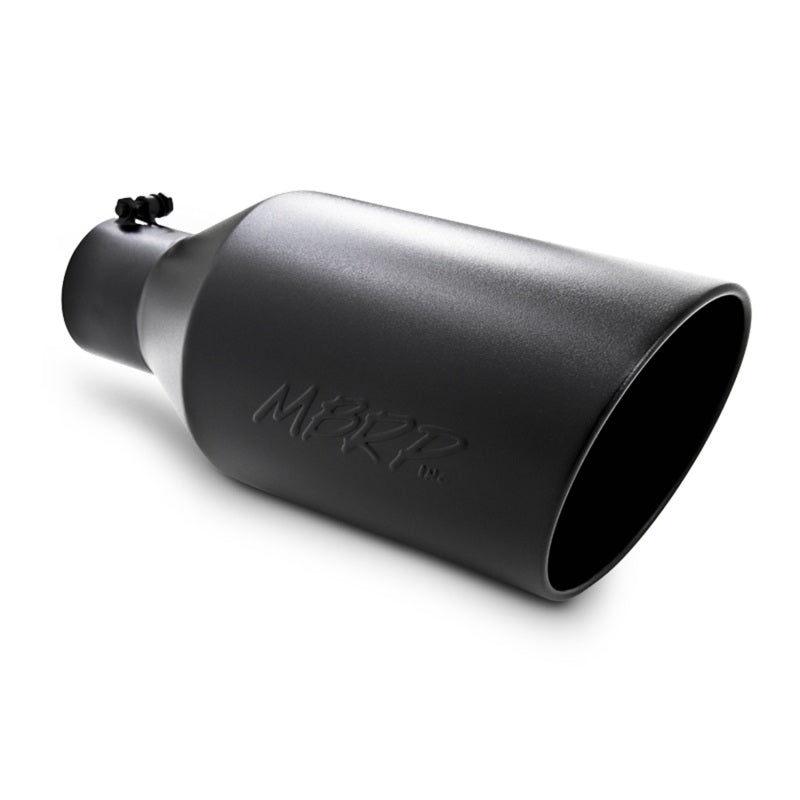 MBRP - Tip; 8in. O.D.; Rolled End; 4in. inlet 18in. in length; Black Coated. - T5128BLK - MST Motorsports