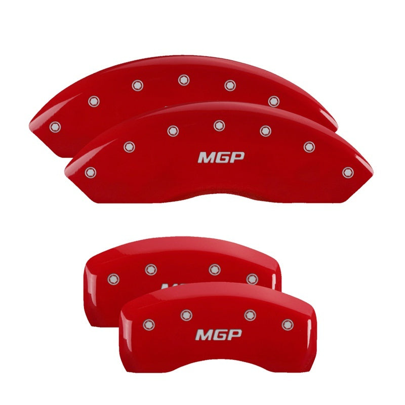 MGP - MGP 4 Caliper Covers Engraved Front & Rear MGP Red finish silver ch - 54008SMGPRD - MST Motorsports