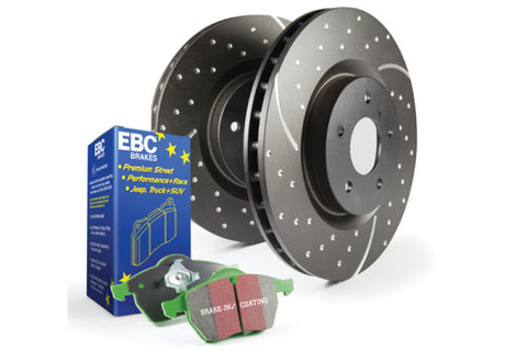 EBC Brakes - GD sport rotors, wide slots for cooling to reduce temps preventing brake fade. - S10KF1380 - MST Motorsports