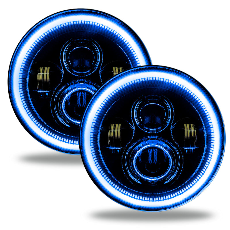 ORACLE Lighting - Oracle 7in High Powered LED Headlights - Black Bezel - Blue - 5769-002 - MST Motorsports