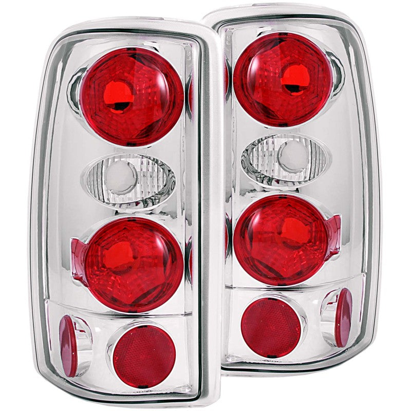 ANZO - Tail Light Assembly; Clear Lens; Chrome Housing; Pair; - 211008 - MST Motorsports