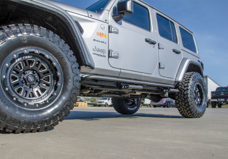 N-Fab - N-Fab RKR Step System 2019 Jeep Wrangler JT 4 Door Truck Full Length - Tex. Black - 1.75in - J194TRKRS4 - MST Motorsports