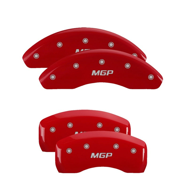 MGP - MGP 4 Caliper Covers Engraved Front & Rear JEEP Red finish silver ch - 42012SJEPRD - MST Motorsports