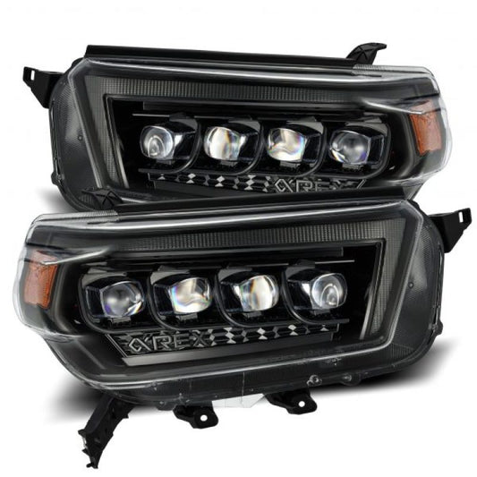 AlphaRex - AlphaRex 10-13 Toyota 4Runner NOVA LED Proj Headlights Plank Style Alpha Black w/Seq Signal/DRL - 880758 - MST Motorsports