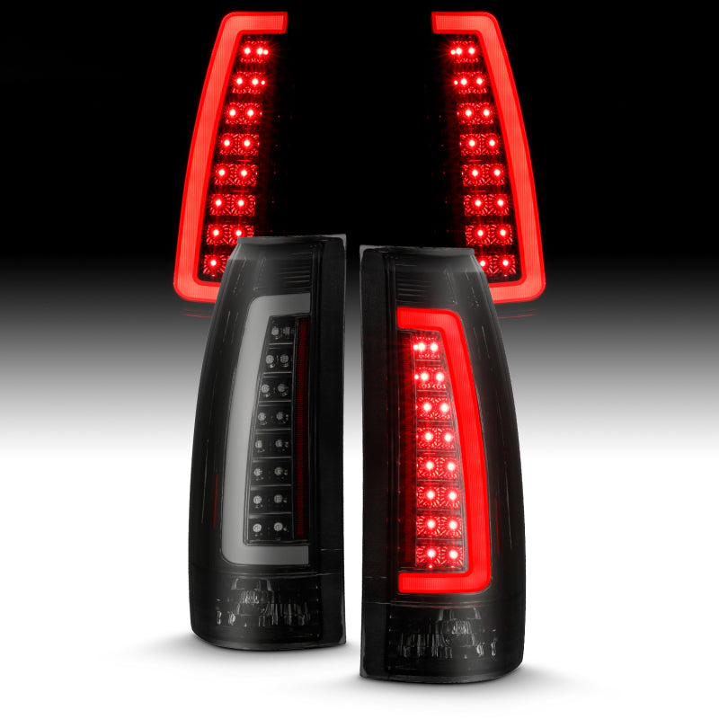 ANZO - Tail Light Assembly; LED; Black Housing; Smoke Lens; Pair - 311345 - MST Motorsports