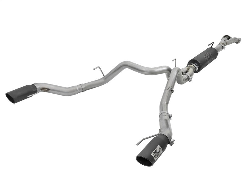 aFe - aFe MACH Force-Xp 3in to 3-1/2in 304 SS Cat-Back Exhaust w/Black Tip 17-18 Ford F-150 Raptor V6 3.5L - 49-33094-B - MST Motorsports