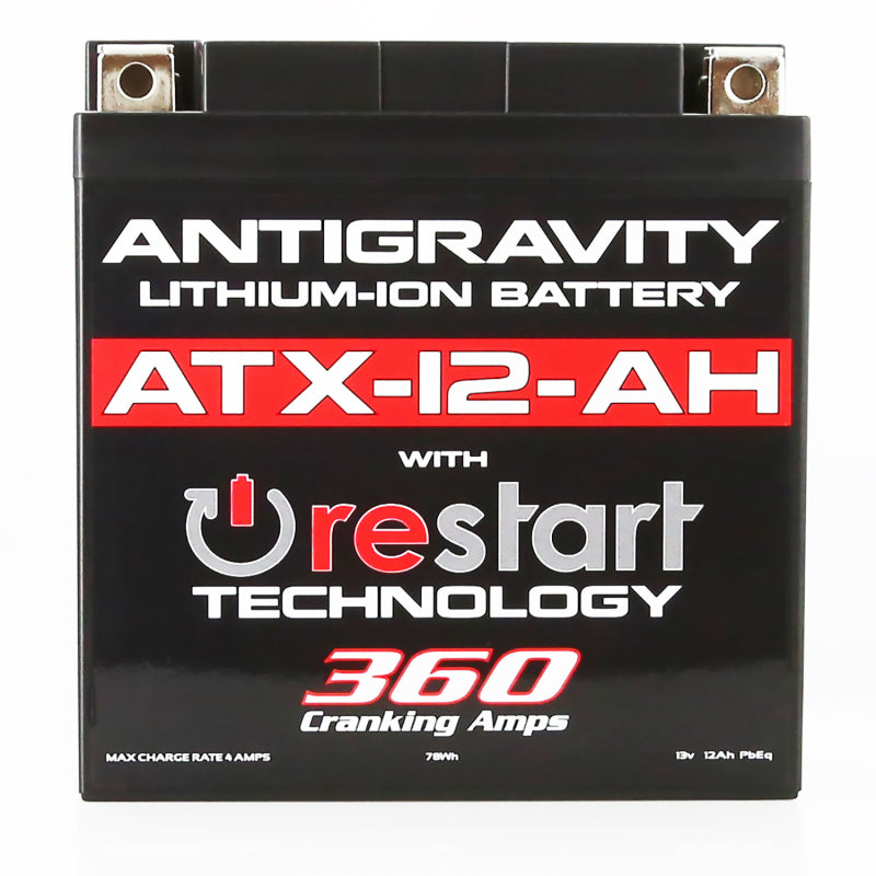 Antigravity Batteries - Antigravity YTX12B-BS Lithium Battery w/Re-Start - AG-ATX12-AH-RS - MST Motorsports