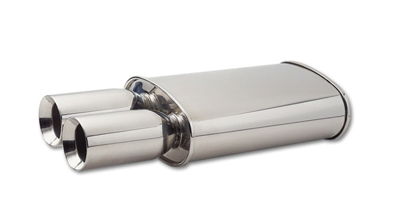 Vibrant - STREETPOWER Oval Muffler w/ Dual 3.5" Round Tips (3" inlet) - 1047 - MST Motorsports