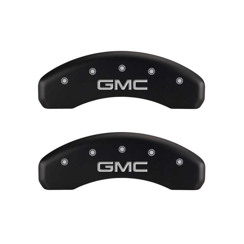 MGP - MGP 4 Caliper Covers Engraved Front & Rear GMC Red finish silver ch - 34015SGMCRD - MST Motorsports