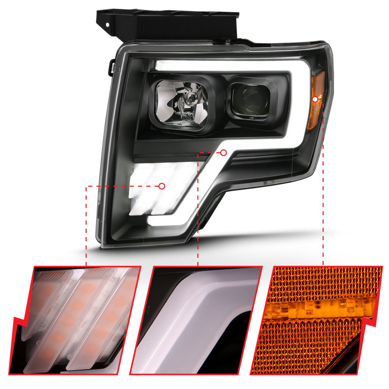 ANZO - Projector Light Bar G4 Switchback HeadlightBlack Amber - 111469 - MST Motorsports