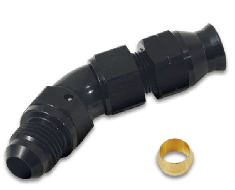 Vibrant - 45 Degree Tube to Male AN Adapter, Tube O.D. - 3/8"; AN Size: -6 - 16576 - MST Motorsports