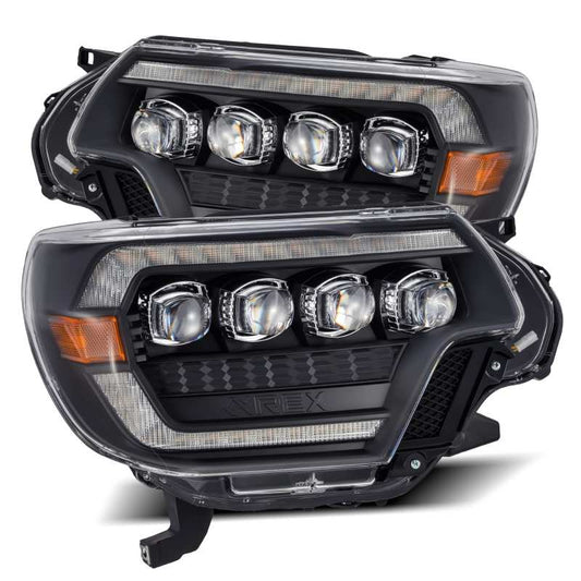 AlphaRex - AlphaRex 12-15 Toyota Tacoma NOVA LED Proj Headlights Plank Style Black w/Activ Light/Seq Signal/DRL - 880753 - MST Motorsports