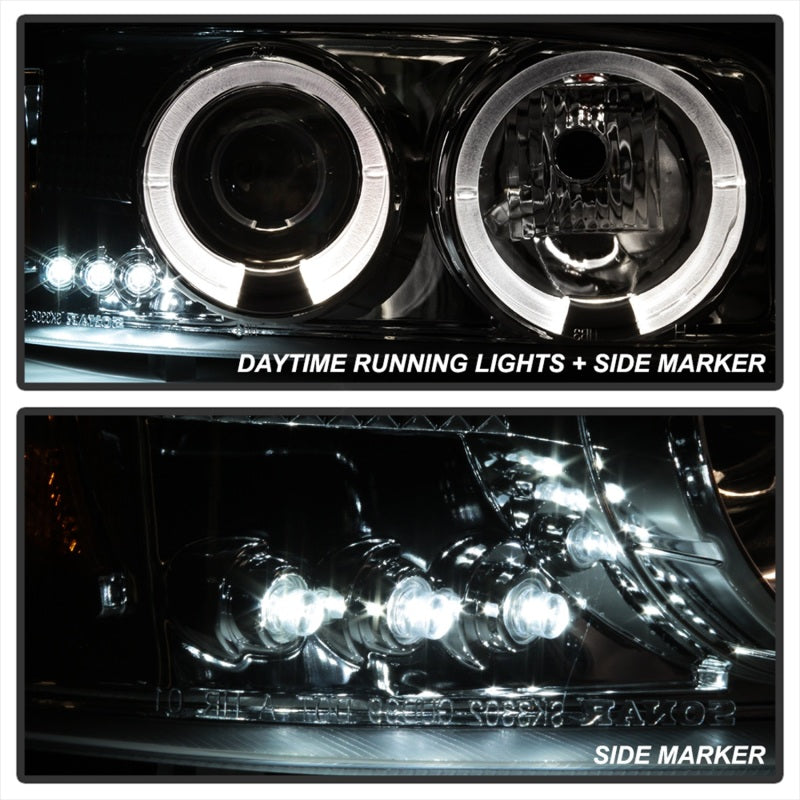 Spyder Auto - Projector Headlights - LED Halo - LED - Smoke - - 5009371 - MST Motorsports