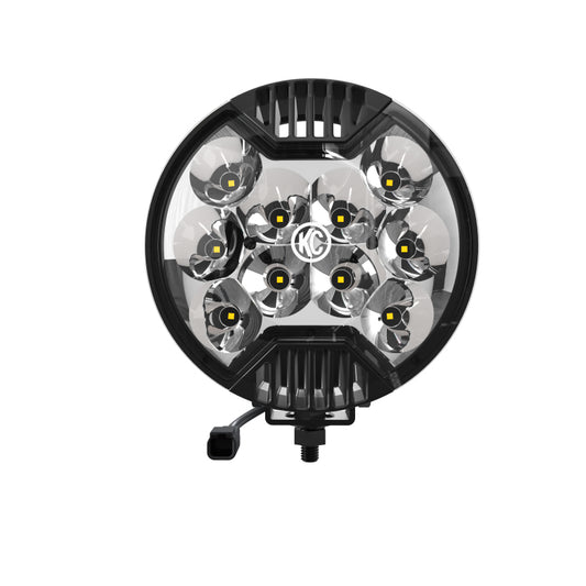 KC HiLiTES - KC HiLiTES SlimLite 6in. LED Light 50w Spot Beam (Single) - Black - 1100 - MST Motorsports