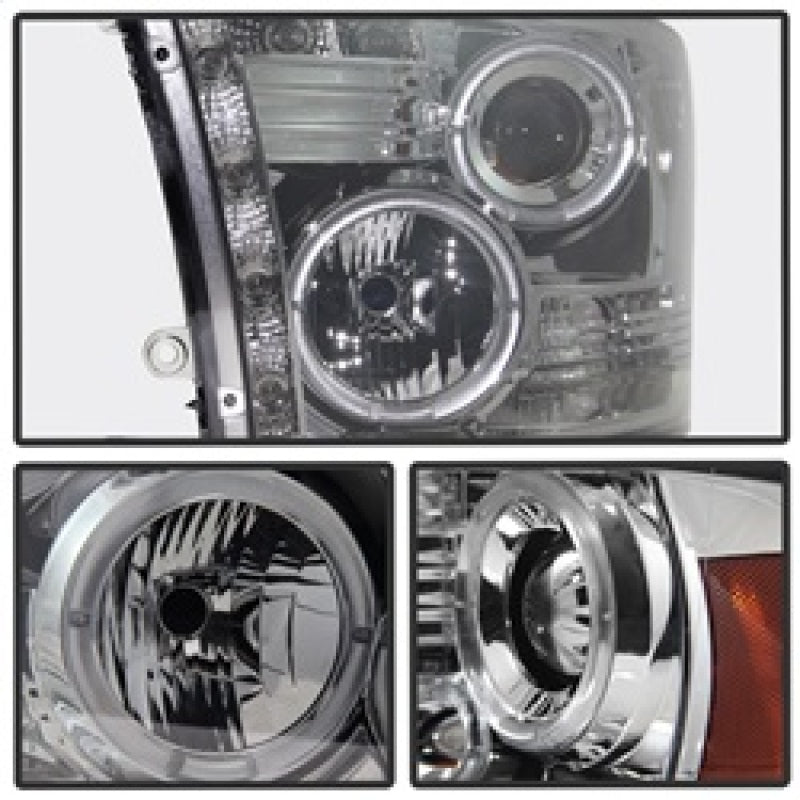 Spyder Auto - Projector Headlights - Halogen - LED Halo - LED - Smoke - Low H1 - 5010056 - MST Motorsports