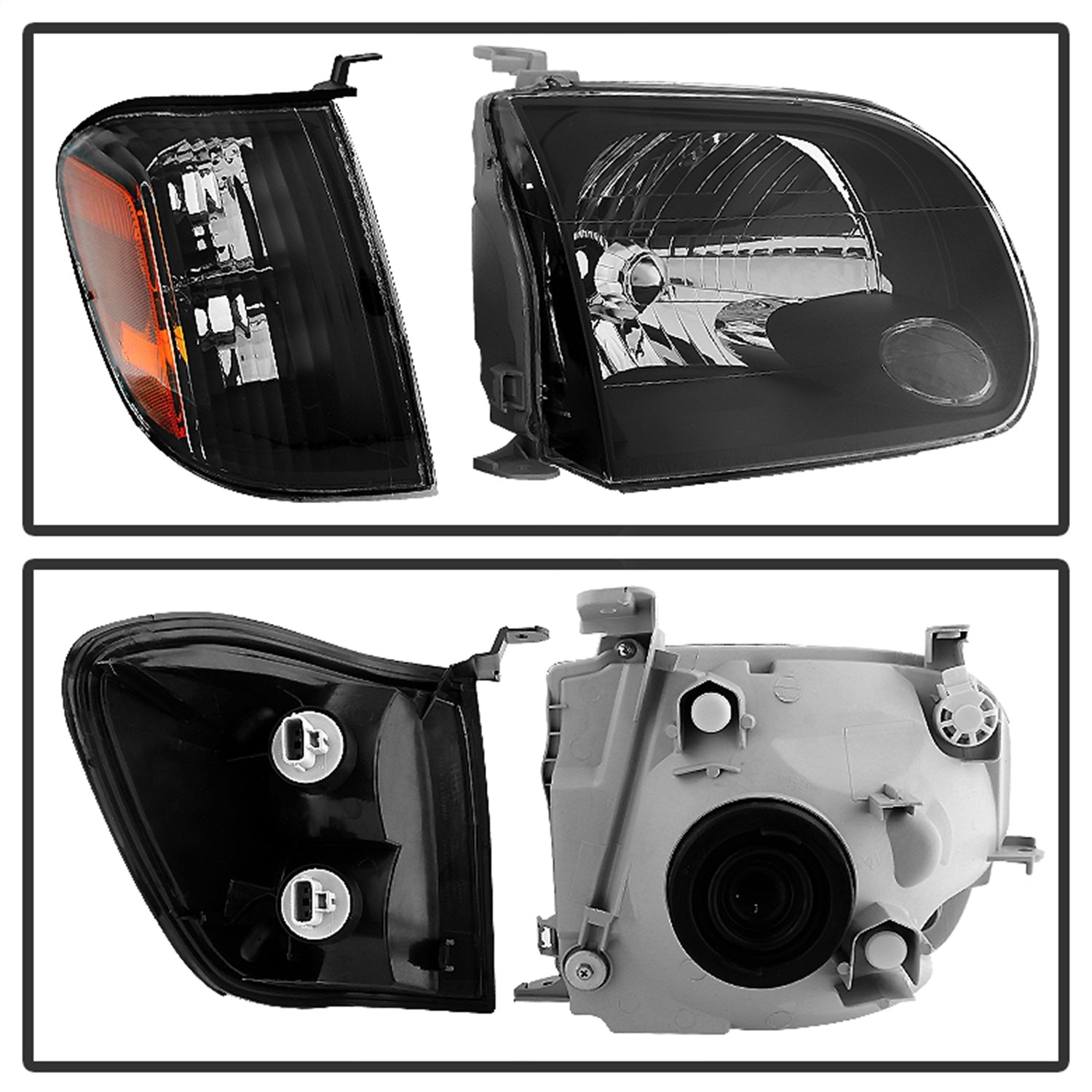 Spyder Auto - Xtune Toyota Tundra Double Cab 05-06 OEM Style Headlights & Corner Lights Black HD-JH-TTUN05-AM-BK - 9034336 - MST Motorsports